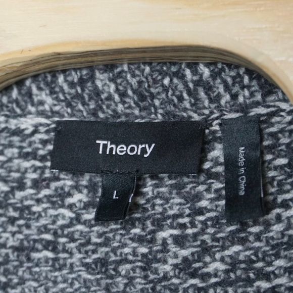 Theory Malinka Mouline Wrap Cardigan Tie Sweater Cashmere Sz Large‎ Women's - Picture 6 of 6